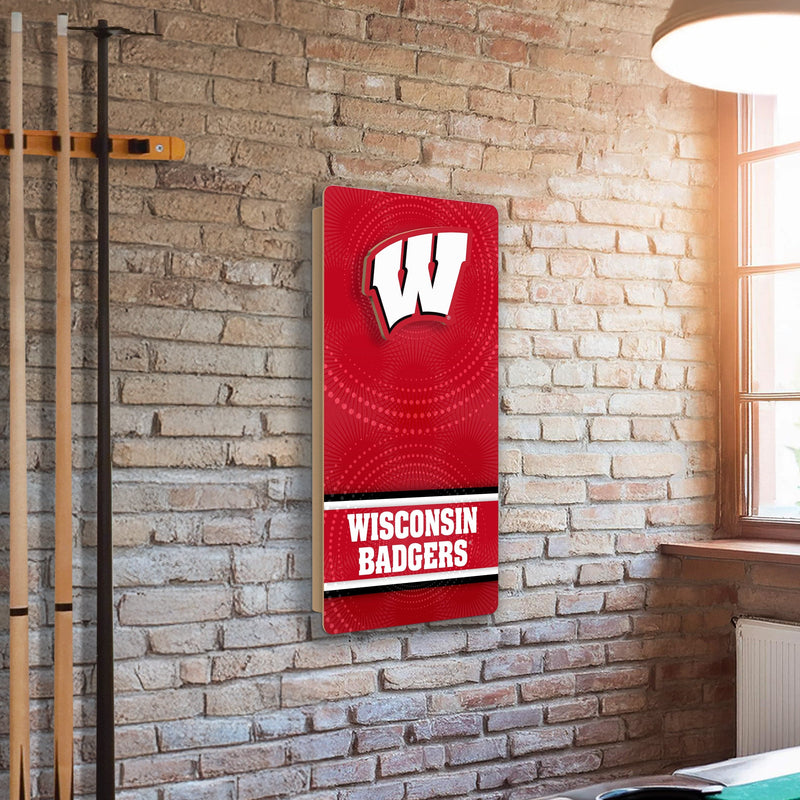 Load image into Gallery viewer, Fan Creations NCAA Wall Art thats also Corn Hole -University of Wisconsin
