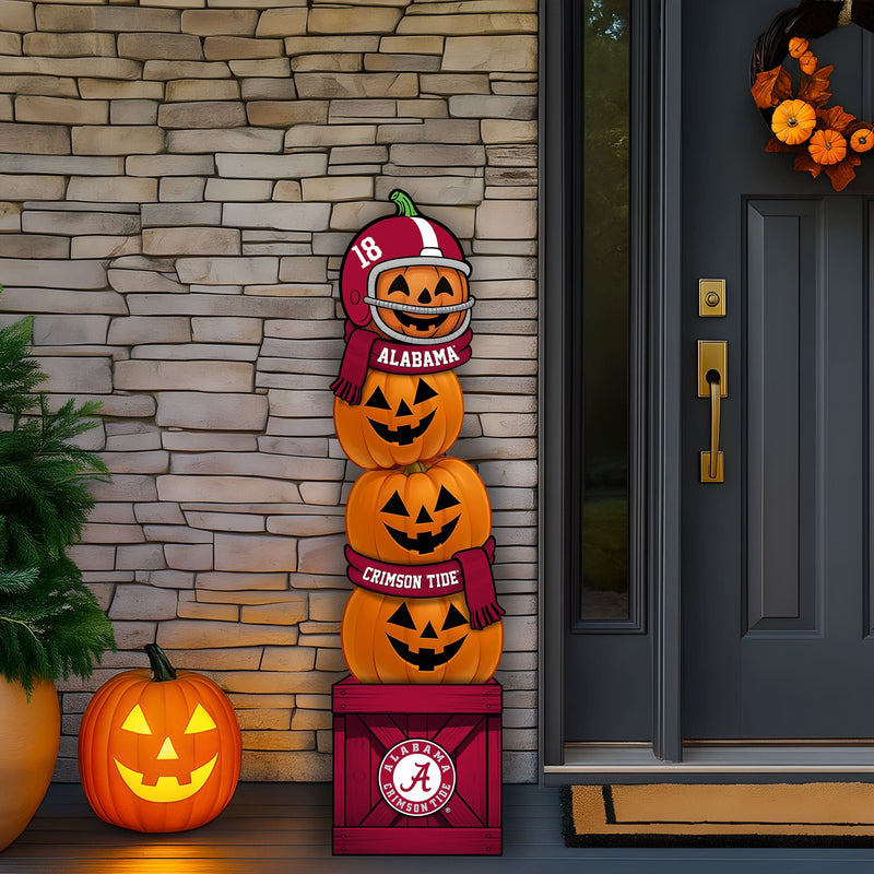 Load image into Gallery viewer, Fan Creations 46 inch NCAA University of Alabama Stacked Pumpkin Leaner - Scarf
