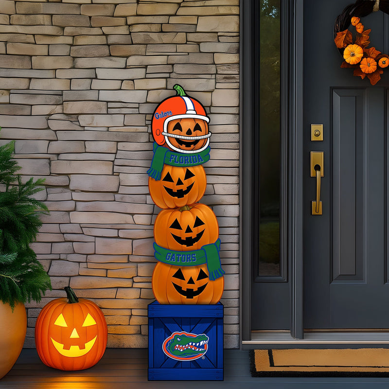 Load image into Gallery viewer, Fan Creations 46 inch NCAA University of Florida Stacked Pumpkin Leaner - Scarf
