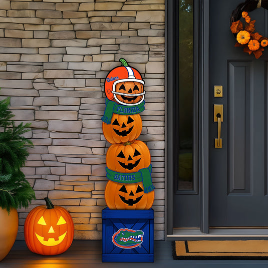 Fan Creations 46 inch NCAA University of Florida Stacked Pumpkin Leaner - Scarf