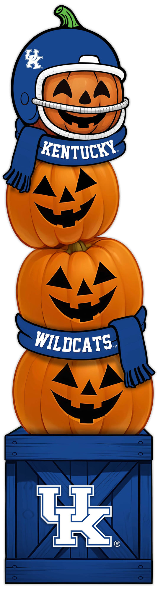 Fan Creations 46 inch NCAA University of Kentucky Stacked Pumpkin Leaner - Scarf