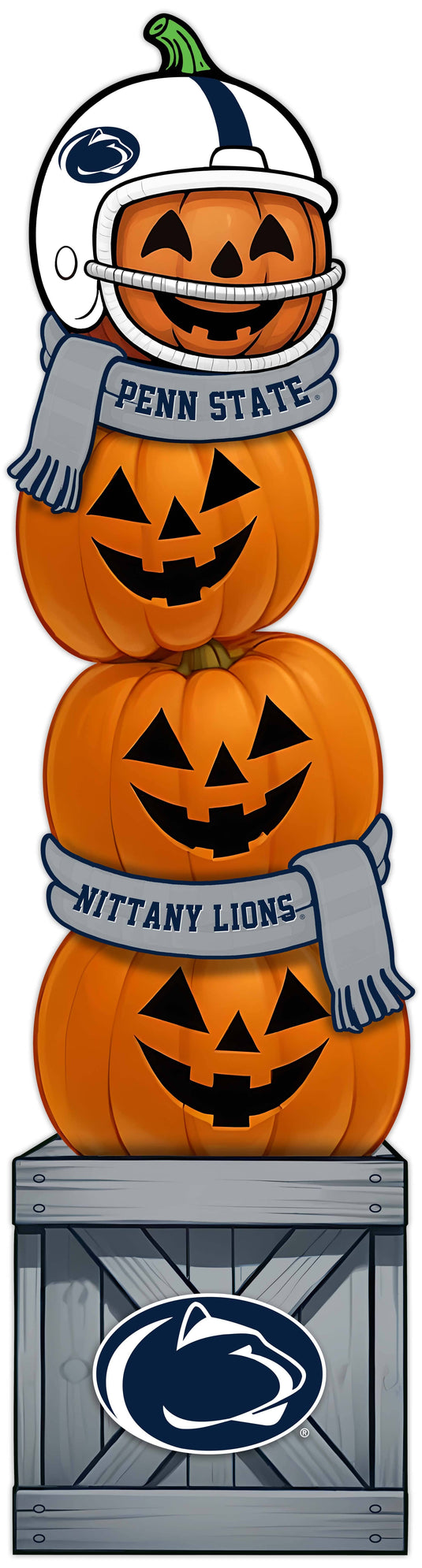 Fan Creations 46 inch NCAA Pennsylvania State University Stacked Pumpkin Leaner - Scarf