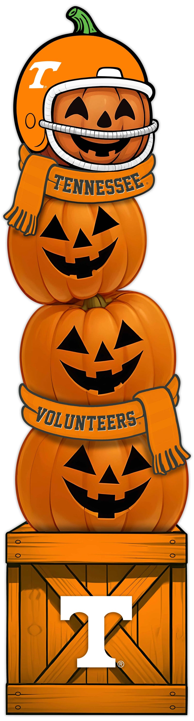 Load image into Gallery viewer, Fan Creations 46 inch NCAA University of Tennessee Stacked Pumpkin Leaner - Scarf
