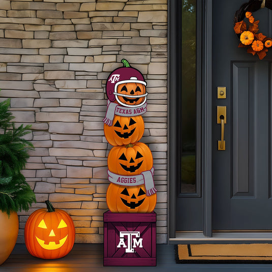 Fan Creations 46 inch NCAA Texas A&M University Stacked Pumpkin Leaner - Scarf