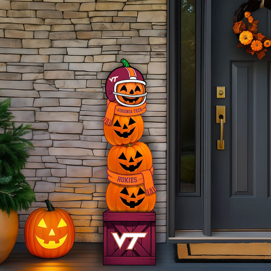 Fan Creations 46 inch NCAA Virginia Tech Stacked Pumpkin Leaner - Scarf