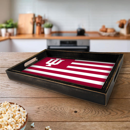 Fan Creations Brightline NCAA Indiana University Flag Serving Tray