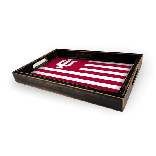 Fan Creations Brightline NCAA Indiana University Flag Serving Tray
