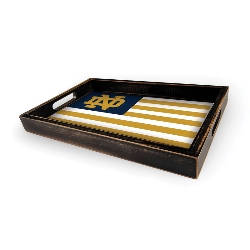 Load image into Gallery viewer, Fan Creations Brightline NCAA University of Notre Dame Flag Serving Tray
