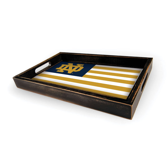Fan Creations Brightline NCAA University of Notre Dame Flag Serving Tray