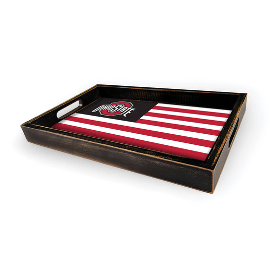 Fan Creations Brightline NCAA Ohio State University Flag Serving Tray