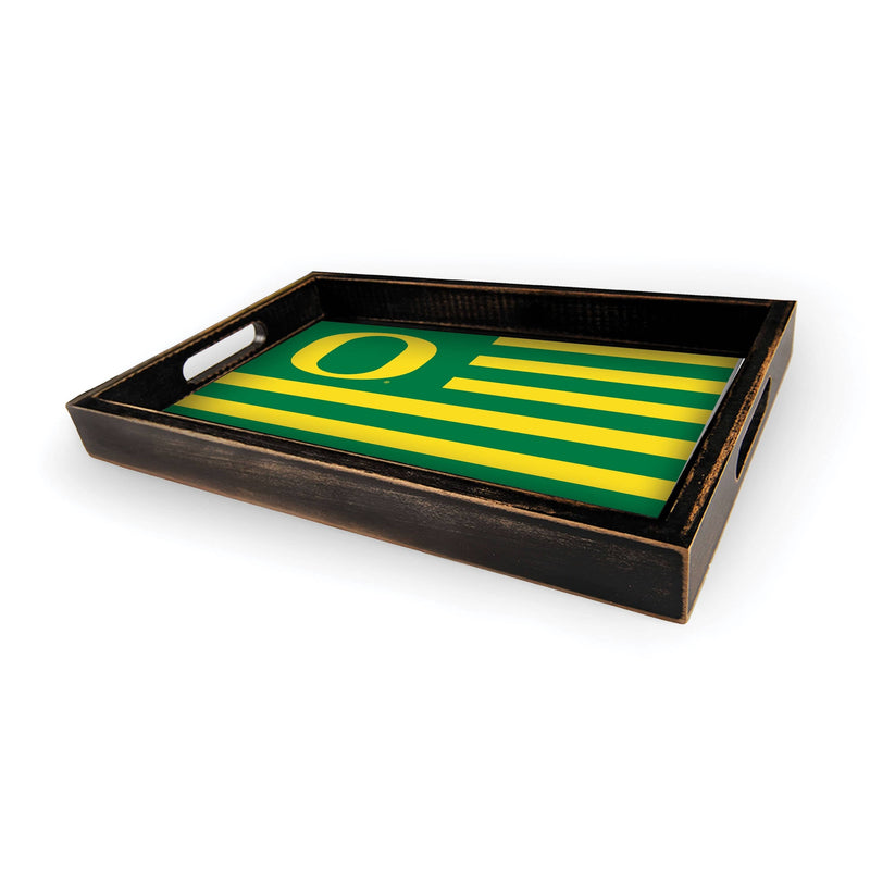 Load image into Gallery viewer, Fan Creations Brightline NCAA University of Oregon Flag Serving Tray
