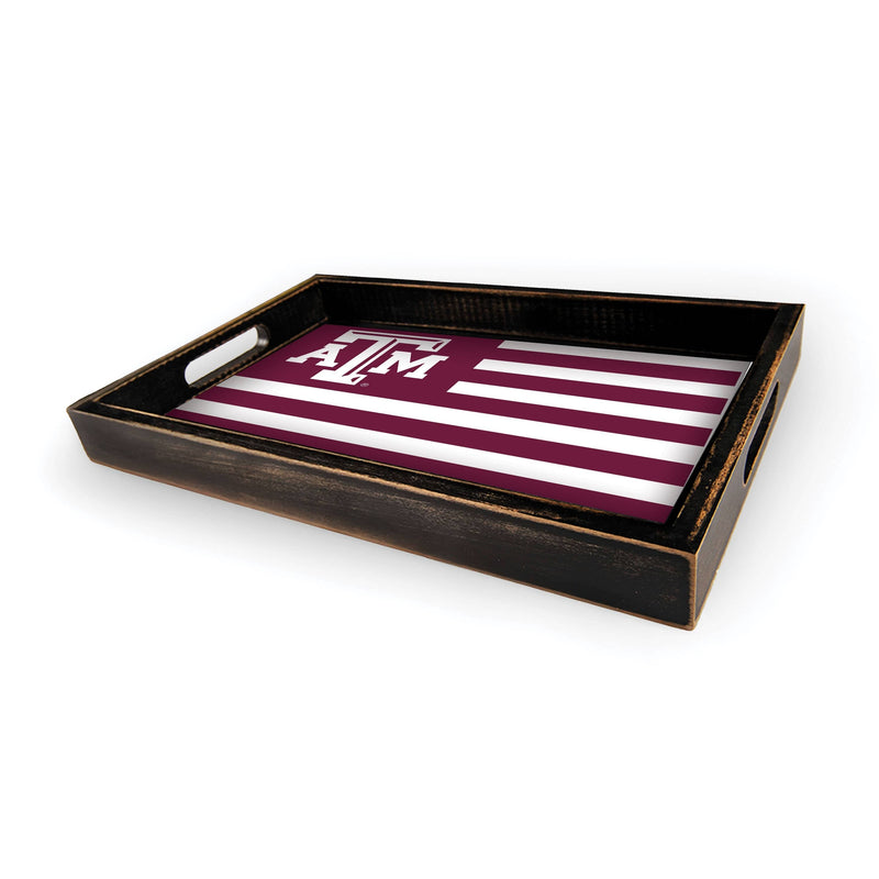 Load image into Gallery viewer, Fan Creations Brightline NCAA Texas A&amp;M University Flag Serving Tray
