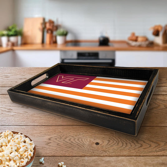 Fan Creations Brightline NCAA Virginia Tech Flag Serving Tray