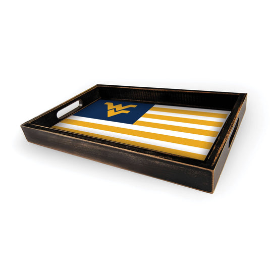 Fan Creations Brightline NCAA West Virginia University Flag Serving Tray