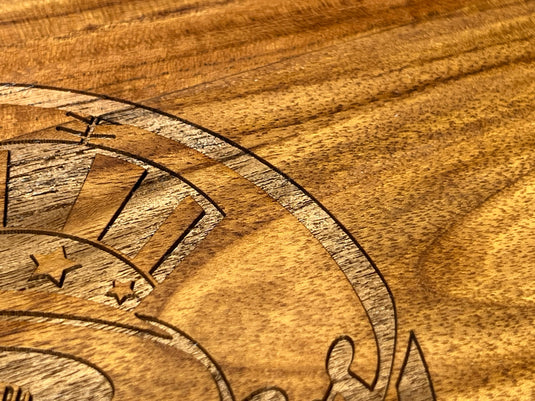 NFL Arizona Cardinals Solid Teak Circular Cheese Board