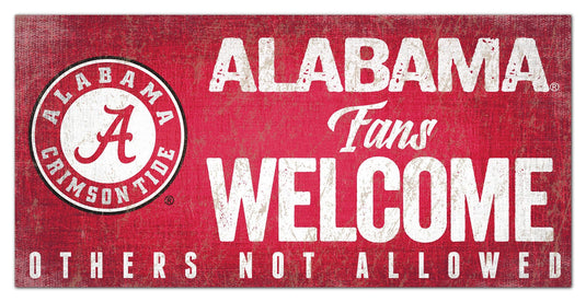 Fan Creations 6x12 Sign Alabama Fans Welcome Sign