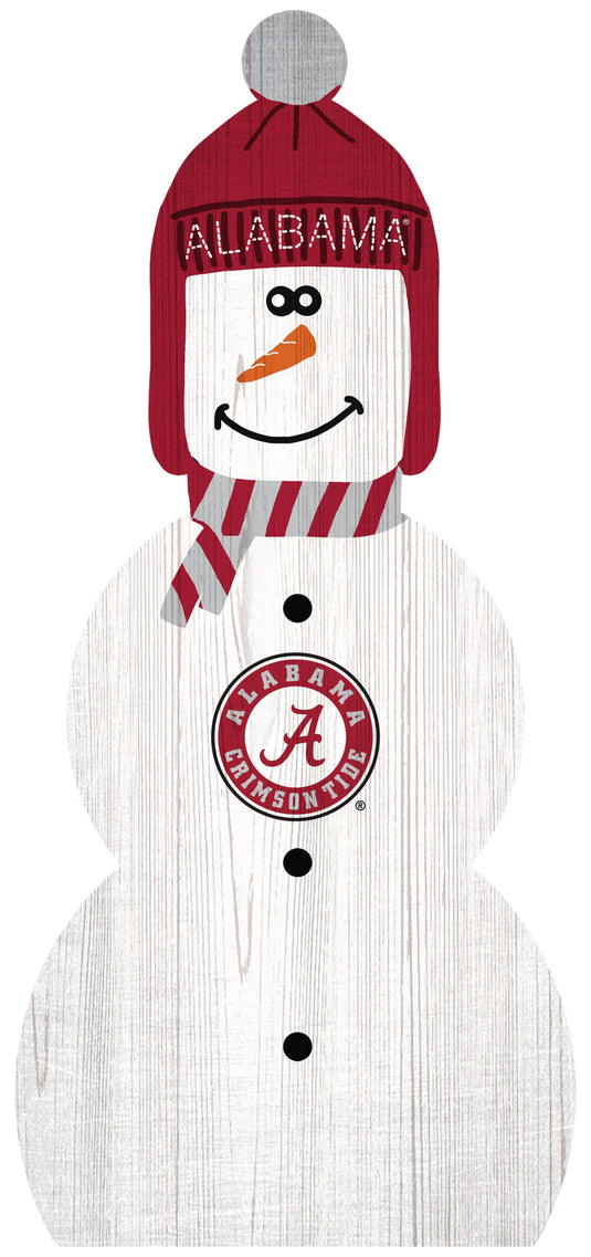 Fan Creations Holiday Home Decor Alabama Snowman 31in Leaner