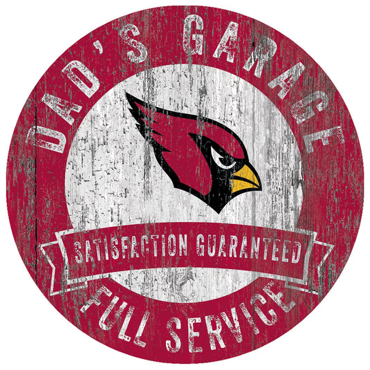 Fan Creations 12" Circle Arizona Cardinals Dad's Garage Sign