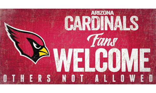 Fan Creations 6x12 Sign Arizona Cardinals Fans Welcome Sign