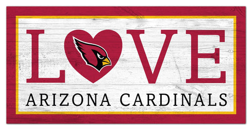 Fan Creations 6x12 Sign Arizona Cardinals Love 6x12 Sign