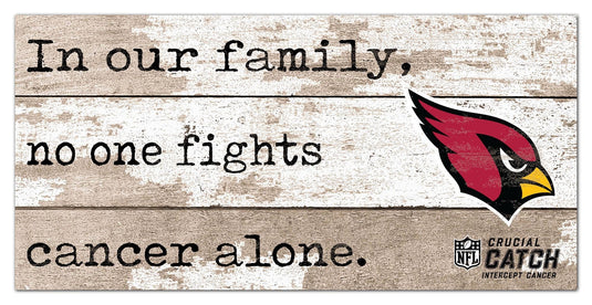 Fan Creations Home Decor Arizona Cardinals No One Fights Alone 6x12