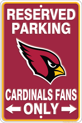 Fan Creations Wall Decor Arizona Cardinals Reserved Parking Metal 12x18in