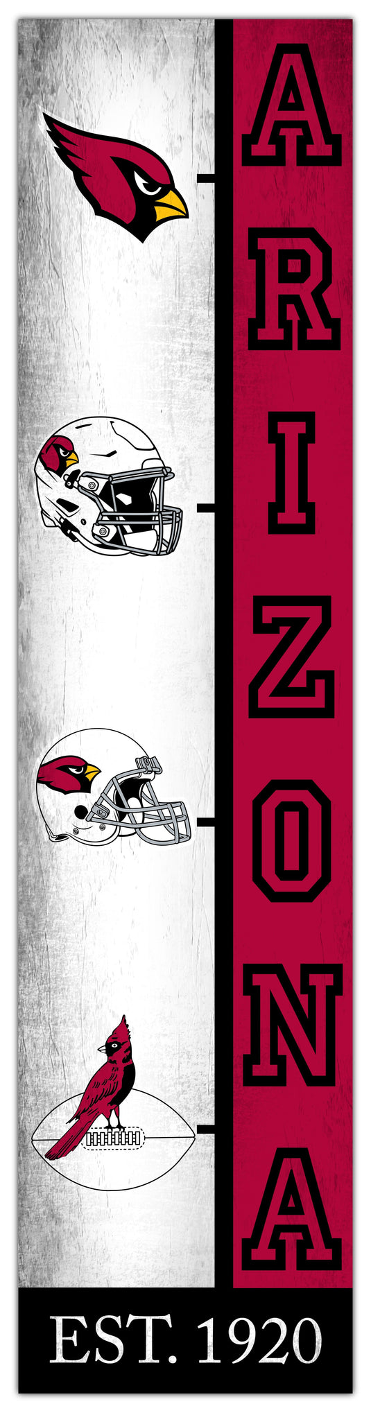 Fan Creations Home Decor Arizona Cardinals Team Logo Progression 6x24