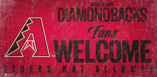 Fan Creations 6x12 Sign Arizona Diamondbacks Fans Welcome Sign