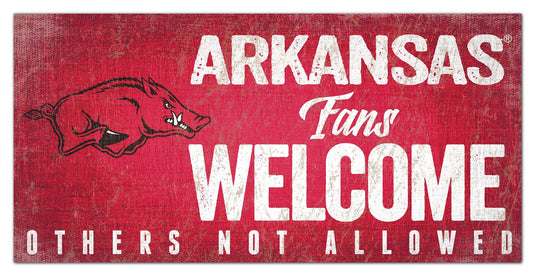 Fan Creations 6x12 Sign Arkansas Fans Welcome Sign