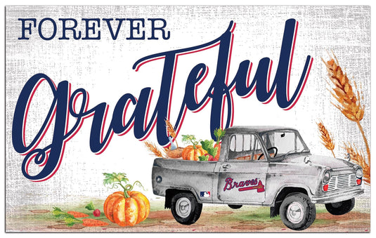 Fan Creations Holiday Home Decor Atlanta Braves Forever Grateful 11x19