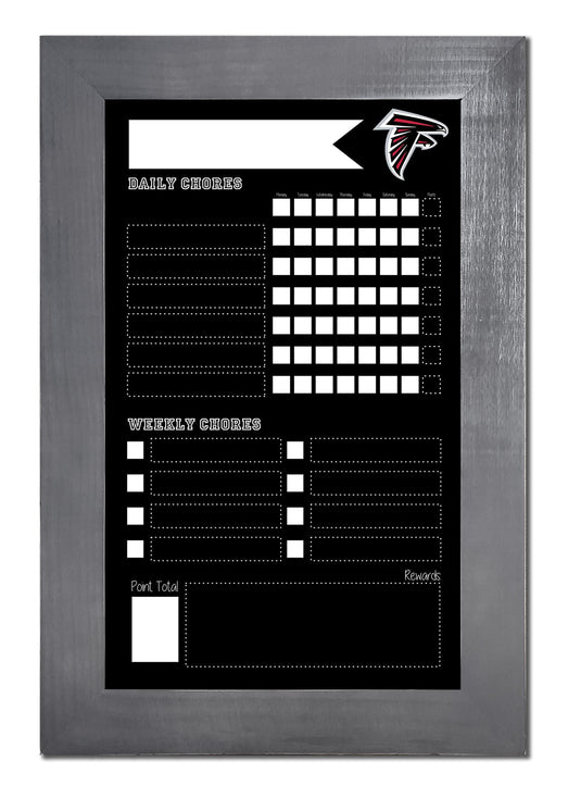 Fan Creations Home Decor Atlanta Falcons   Chore Chart Chalkboard 11x19 With Frame