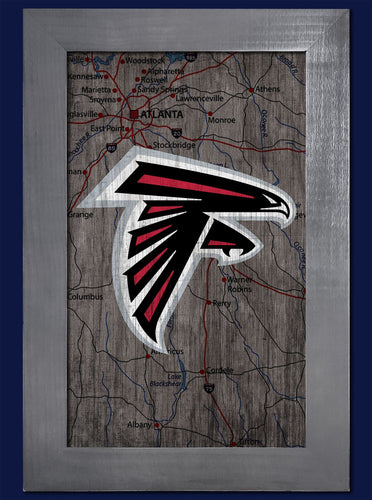 Fan Creations Home Decor Atlanta Falcons   City Map 11x19