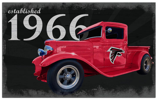 Fan Creations Home Decor Atlanta Falcons  Established Truck 11x19
