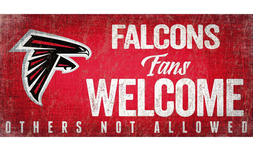 Fan Creations 6x12 Sign Atlanta Falcons Fans Welcome Sign