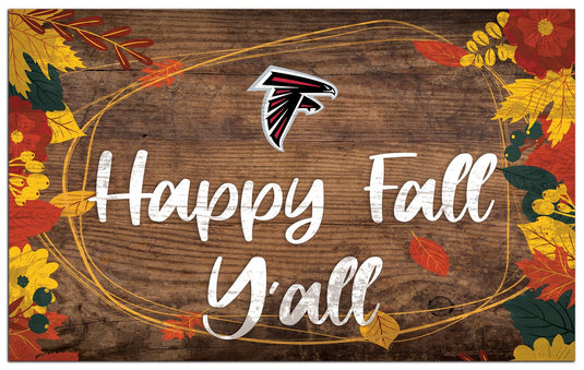 Fan Creations Holiday Home Decor Atlanta Falcons Happy Fall Yall 11x19