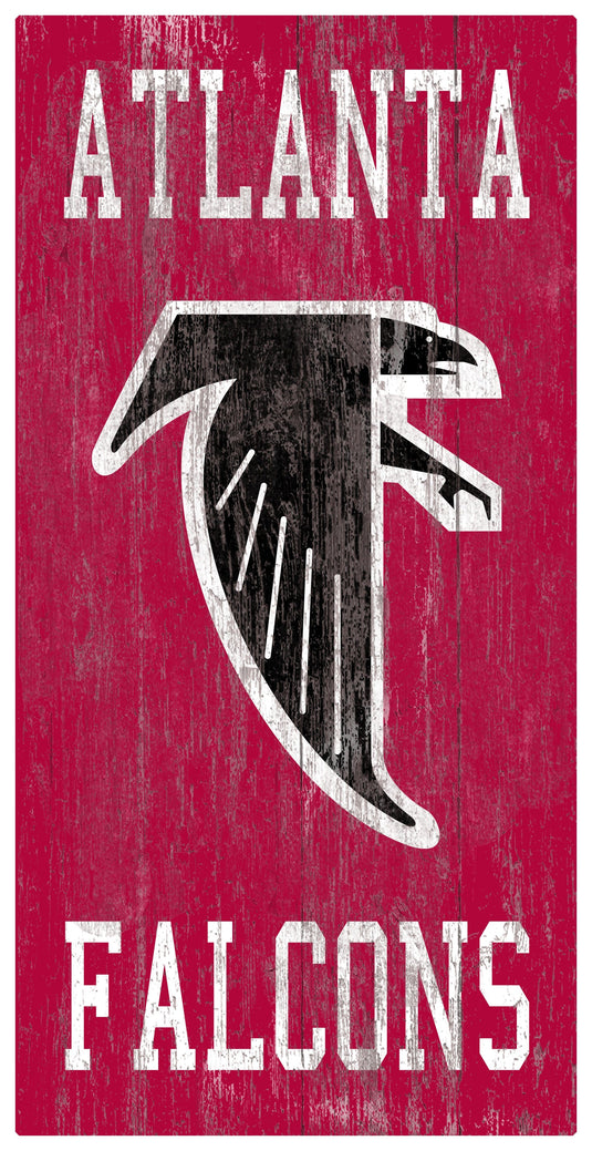 Fan Creations Home Decor Atlanta Falcons Heritage Logo W/ Team Name 6x12