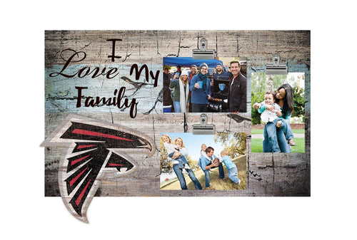 Fan Creations Desktop Stand Atlanta Falcons I Love My Family 11x19 Clip Frame