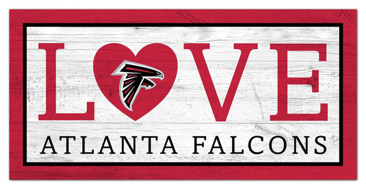 Fan Creations 6x12 Sign Atlanta Falcons Love 6x12 Sign