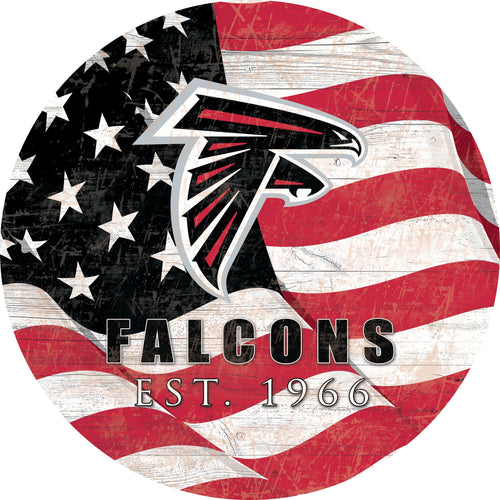 Fan Creations Home Decor Atlanta Falcons Team Color Flag Circle