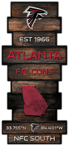 Fan Creations Wall Decor Atlanta Falcons Wood Celebration Stack