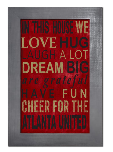 Fan Creations Home Decor Atlanta United   Color In This House 11x19 Framed