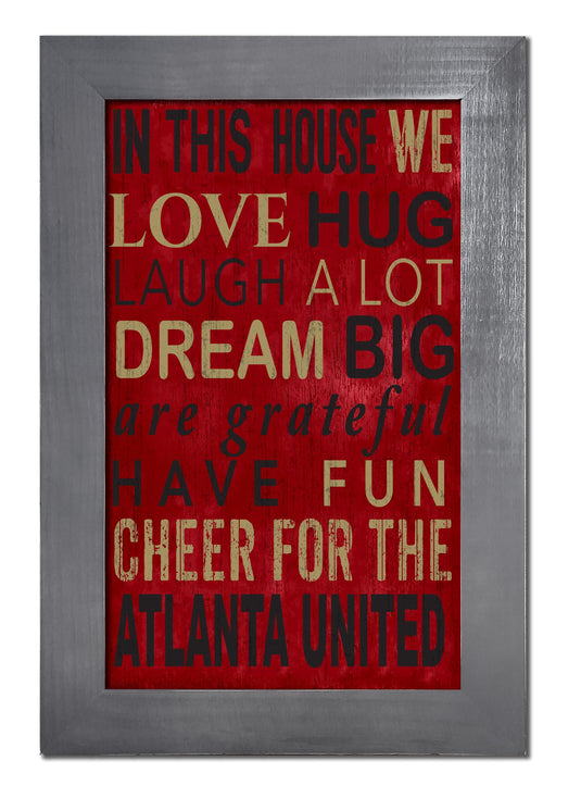 Fan Creations Home Decor Atlanta United   Color In This House 11x19 Framed