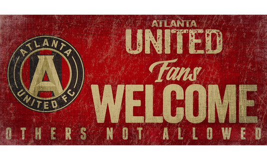 Fan Creations 6x12 Sign Atlanta United Fans Welcome Sign