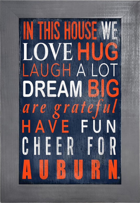 Fan Creations Home Decor Auburn   Color In This House 11x19 Framed