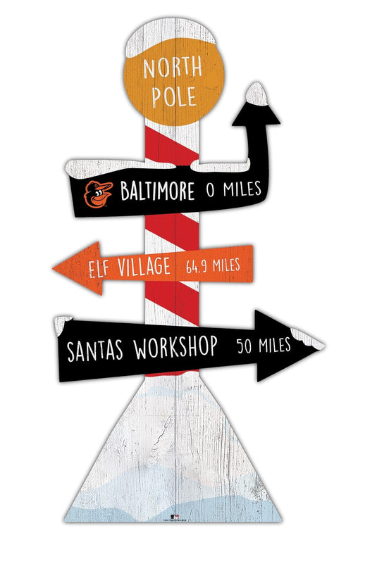 Fan Creations Holiday Home Decor Baltimore Orioles Directional North Pole