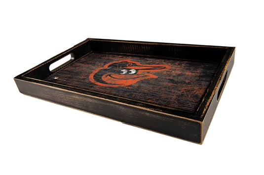 Fan Creations Home Decor Baltimore Orioles  Distressed Team Tray With Team Colors