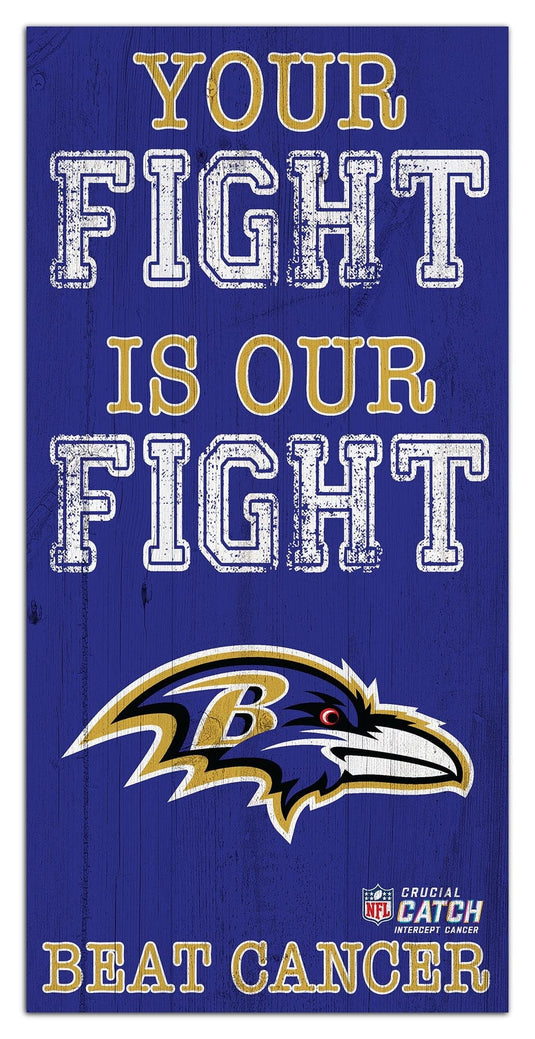 Fan Creations Home Decor Baltimore Ravens Your Fight Is Our Fight 6x12