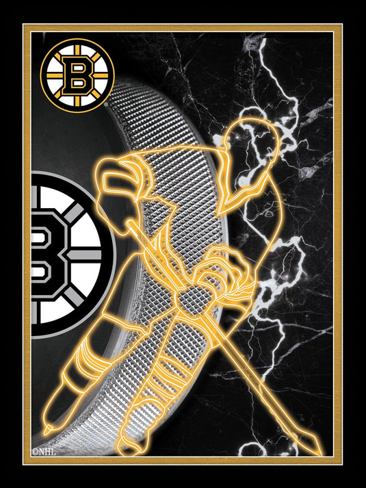 Fan Creations Wall Decor Boston Bruins Neon Player 12x16