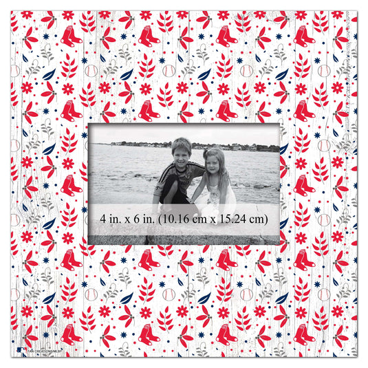 Fan Creations Home Decor Boston Red Sox  Floral Pattern 10x10 Frame