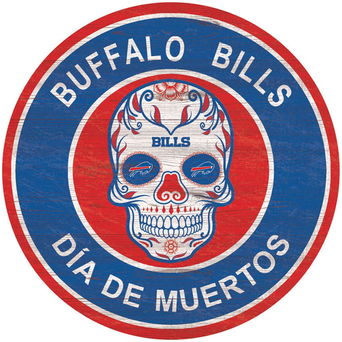 Fan Creations Holiday Home Decor Buffalo Bills Sugar Skull Circle
